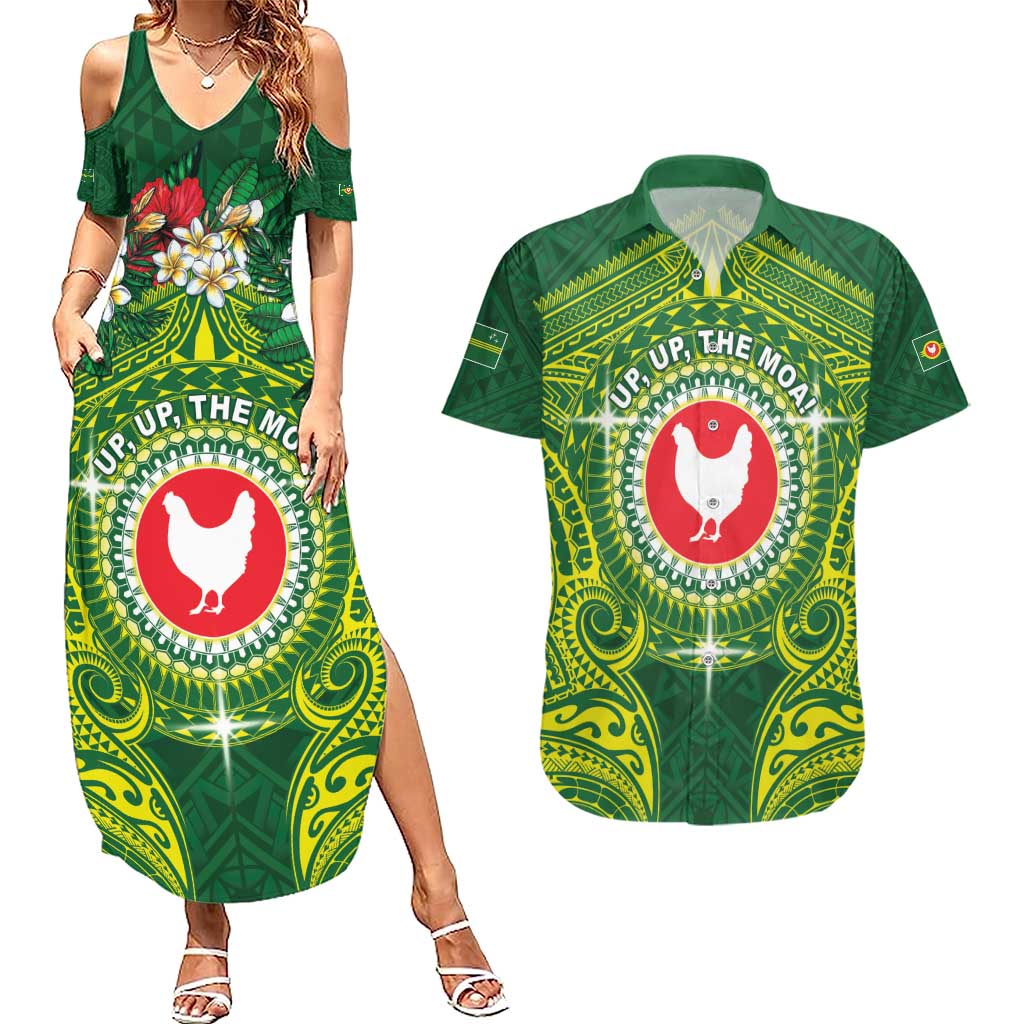 Personalized American Samoa Manua Cession Day Couples Matching Summer Maxi Dress and Hawaiian Shirt Up Up The Moa