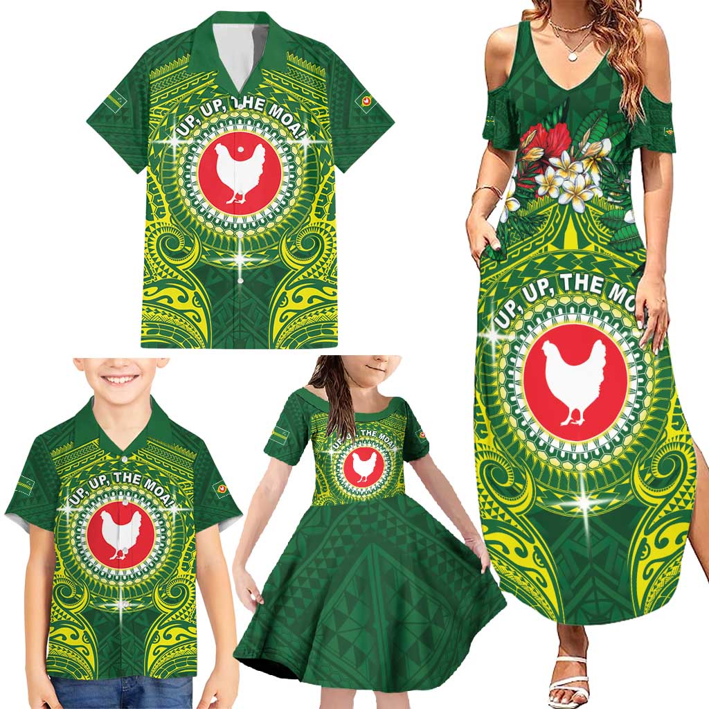 Personalized American Samoa Manua Cession Day Family Matching Summer Maxi Dress and Hawaiian Shirt Up Up The Moa