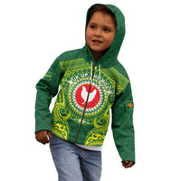 Personalized American Samoa Manua Cession Day Kid Hoodie Up Up The Moa