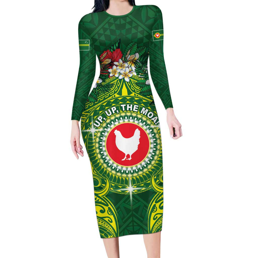 Personalized American Samoa Manua Cession Day Long Sleeve Bodycon Dress Up Up The Moa