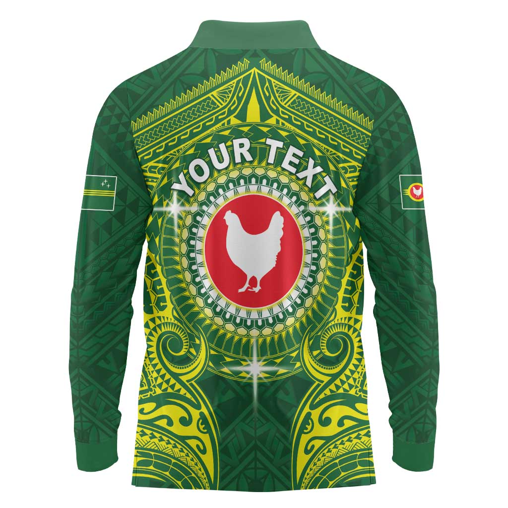 Personalized American Samoa Manua Cession Day Long Sleeve Polo Shirt Up Up The Moa