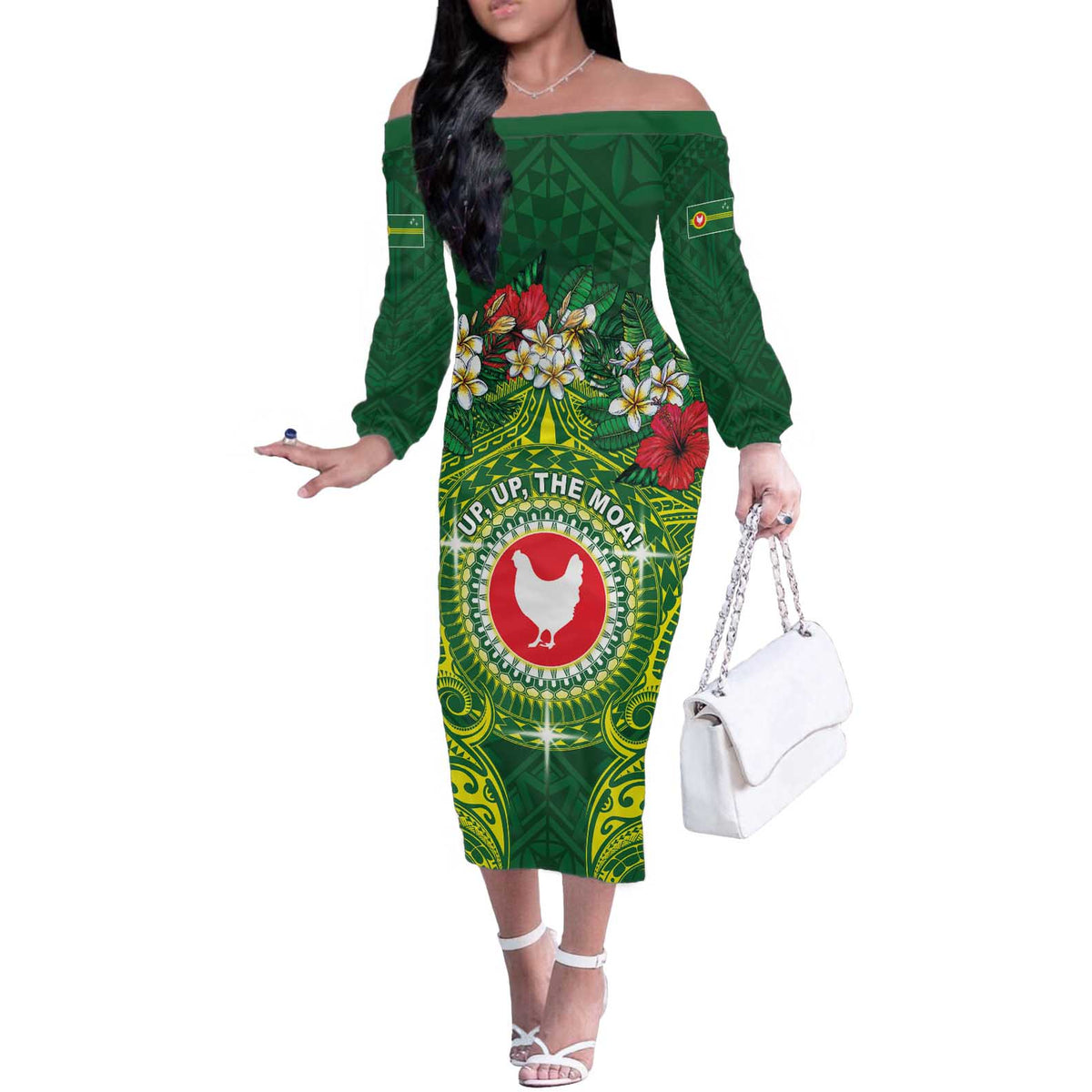 Personalized American Samoa Manua Cession Day Off The Shoulder Long Sleeve Dress Up Up The Moa