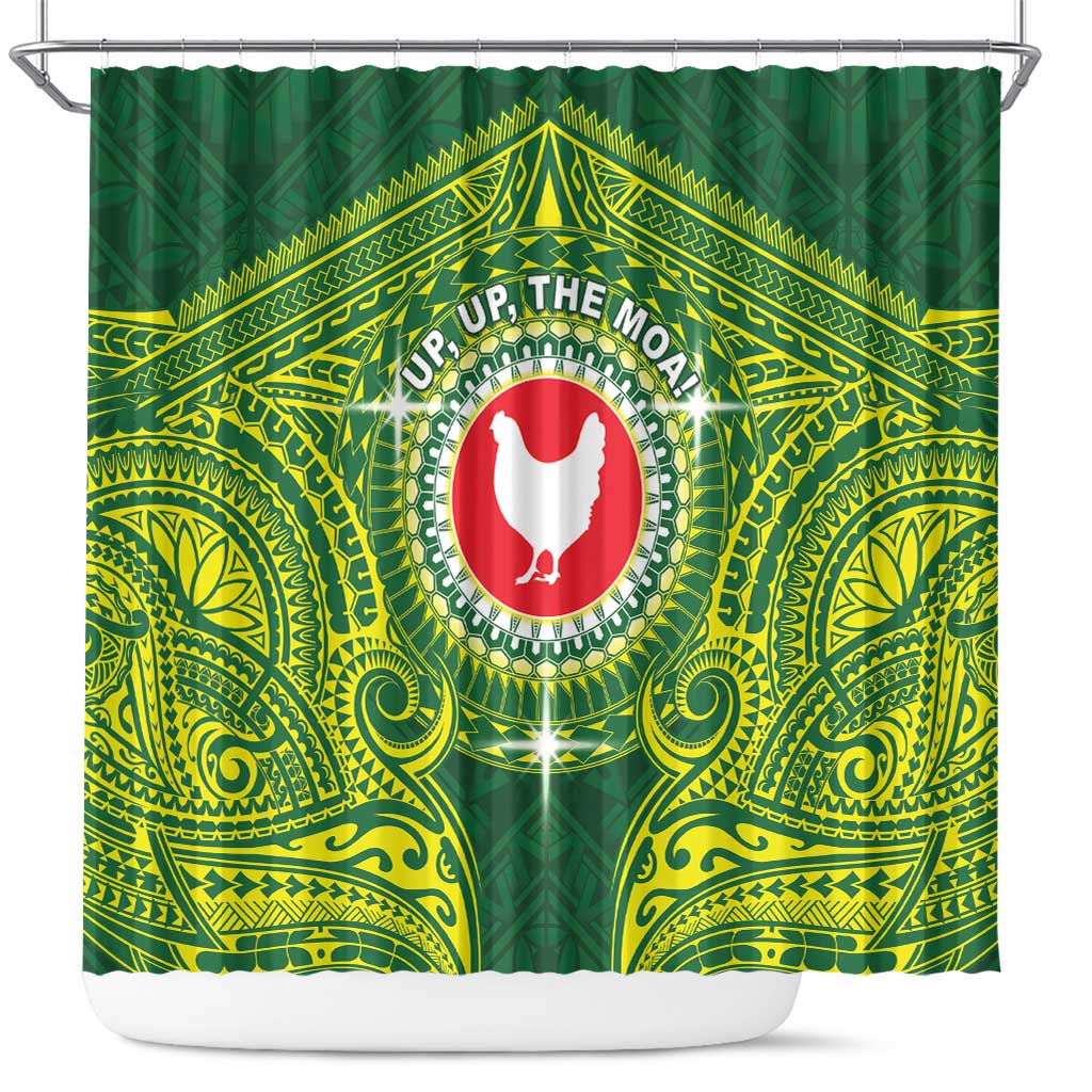 American Samoa Manua Cession Day Shower Curtain Up Up The Moa