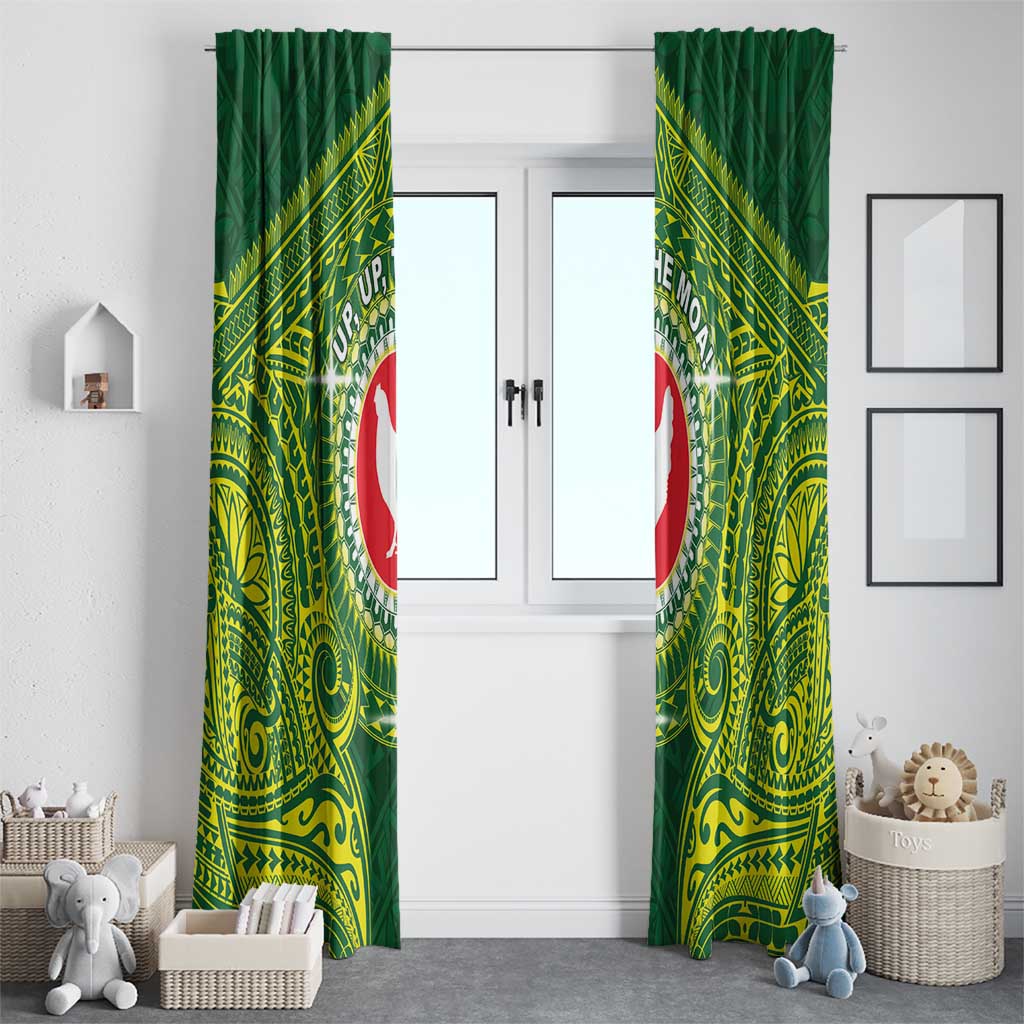 American Samoa Manua Cession Day Window Curtain Up Up The Moa