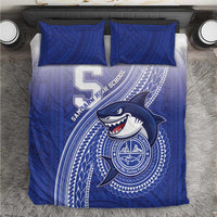 Samoana High School Bedding Set Polynesian Tribal Shark