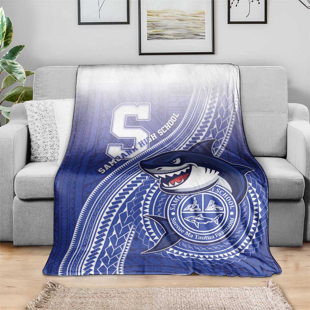Samoana High School Blanket Polynesian Tribal Shark