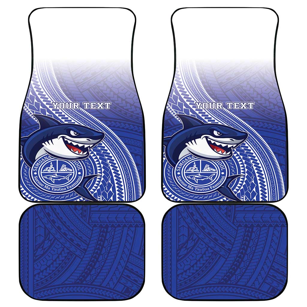 Samoana High School Car Mats Polynesian Tribal Shark