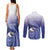 Personalized Samoana High School Couples Matching Tank Maxi Dress and Long Sleeve Button Shirt Polynesian Tribal Shark