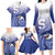 Personalized Samoana High School Family Matching Long Sleeve Bodycon Dress and Hawaiian Shirt Polynesian Tribal Shark