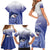 Personalized Samoana High School Family Matching Short Sleeve Bodycon Dress and Hawaiian Shirt Polynesian Tribal Shark