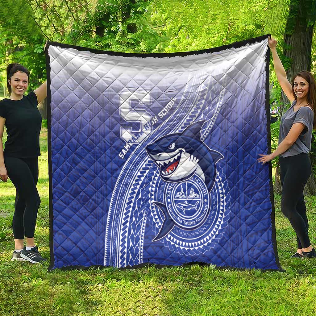 Samoana High School Quilt Polynesian Tribal Shark