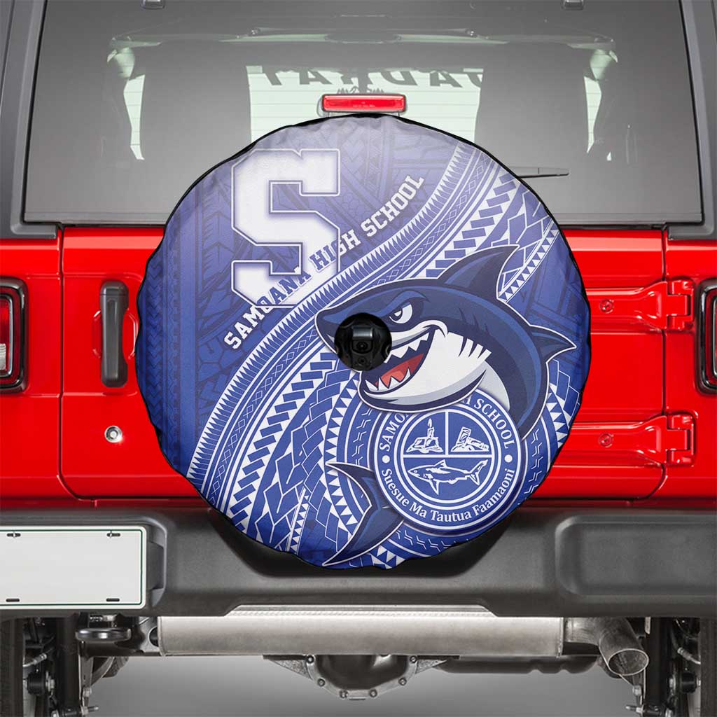 Samoana High School Spare Tire Cover Polynesian Tribal Shark
