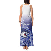 Personalized Samoana High School Tank Maxi Dress Polynesian Tribal Shark