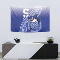 Samoana High School Tapestry Polynesian Tribal Shark