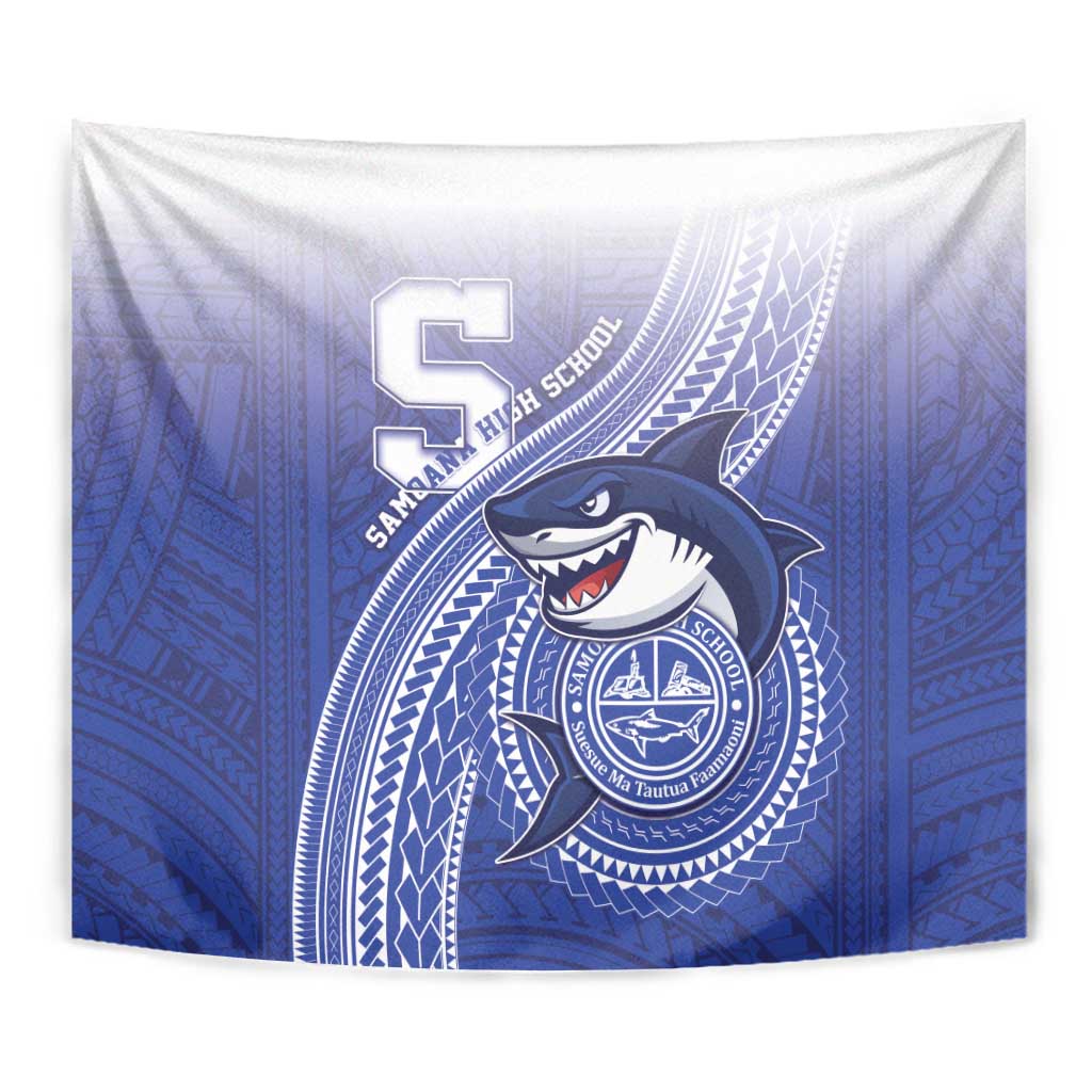Samoana High School Tapestry Polynesian Tribal Shark