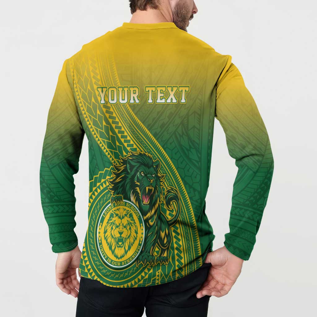 Personalized Leone High School Button Sweatshirt Leone Lion