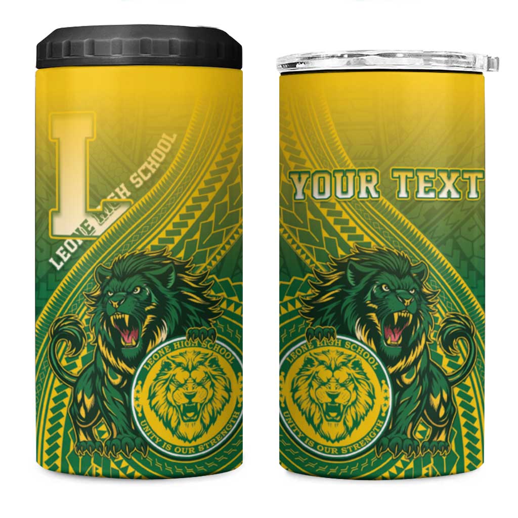 Personalized Leone High School 4 in 1 Can Cooler Tumbler Leone Lion