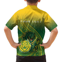 Personalized Leone High School Family Matching Off Shoulder Maxi Dress and Hawaiian Shirt Leone Lion