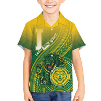 Personalized Leone High School Family Matching Puletasi and Hawaiian Shirt Leone Lion
