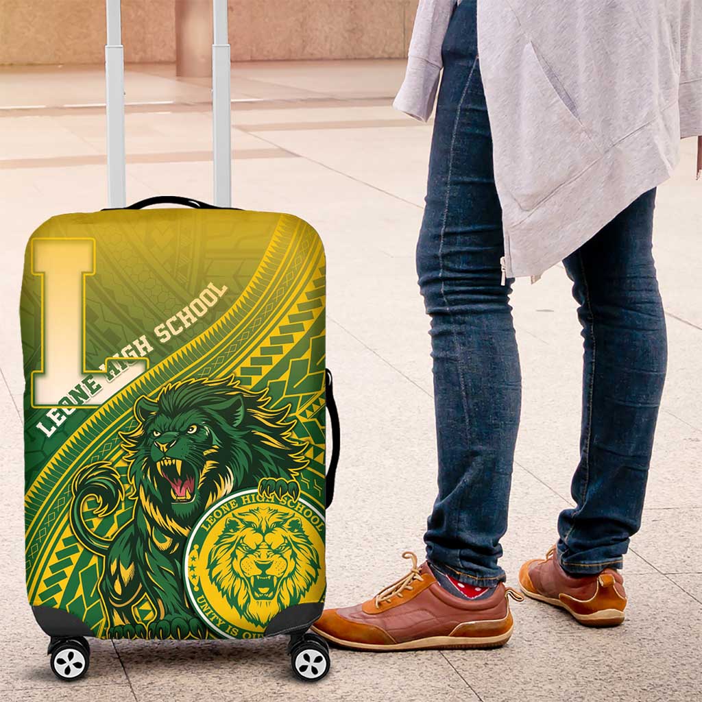 Leone High School Luggage Cover Leone Lion LT05 Green - Polynesian Pride