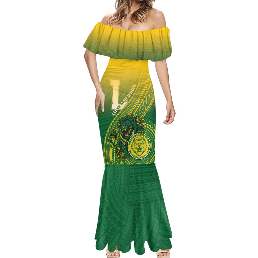Personalized Leone High School Mermaid Dress Leone Lion LT05 - Polynesian Pride