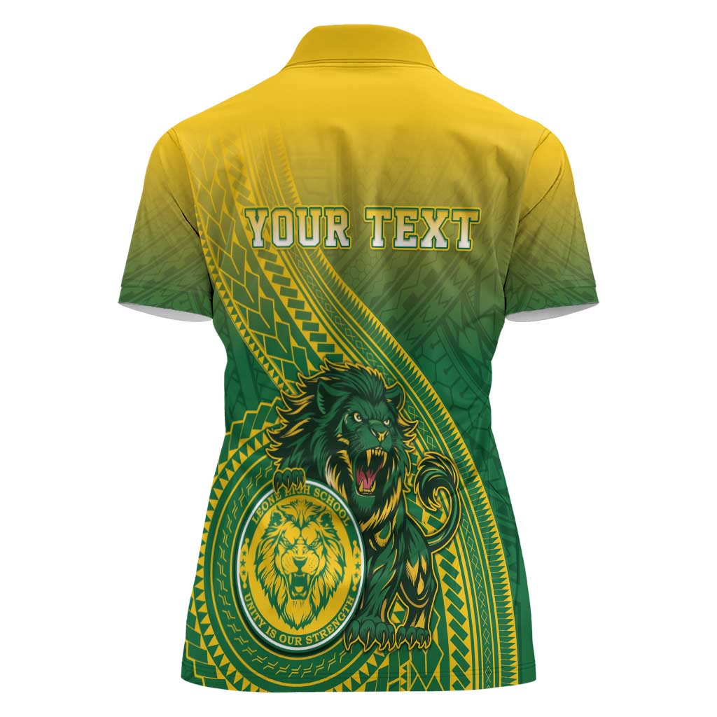 Personalized Leone High School Women Polo Shirt Leone Lion