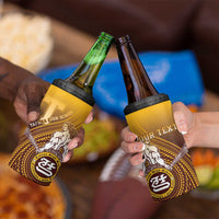 Personalized Tafuna High School 4 in 1 Can Cooler Tumbler Polynesian Warrior