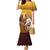 Personalized Tafuna High School Family Matching Mermaid Dress and Hawaiian Shirt Polynesian Warrior