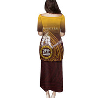 Personalized Tafuna High School Family Matching Puletasi and Hawaiian Shirt Polynesian Warrior