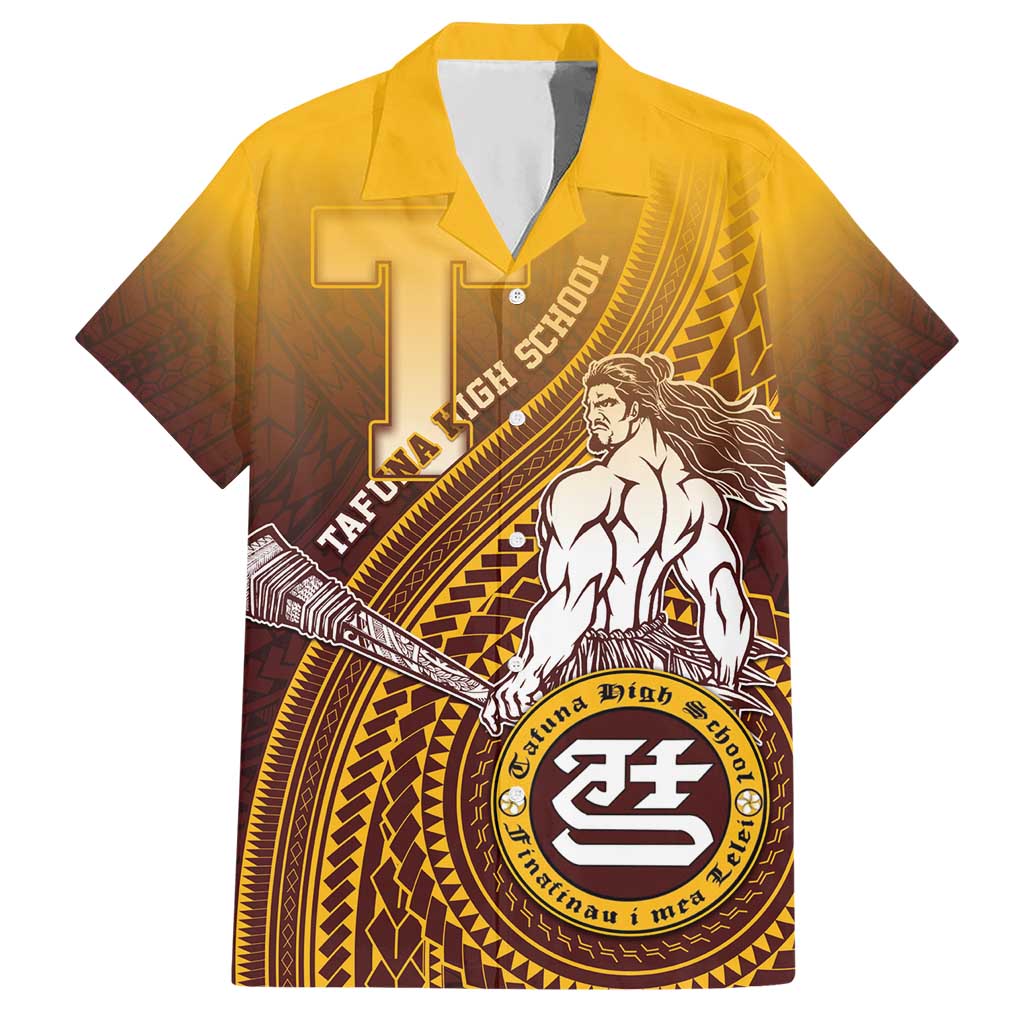 Personalized Tafuna High School Hawaiian Shirt Polynesian Warrior