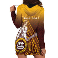Personalized Tafuna High School Hoodie Dress Polynesian Warrior