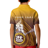 Personalized Tafuna High School Kid Polo Shirt Polynesian Warrior