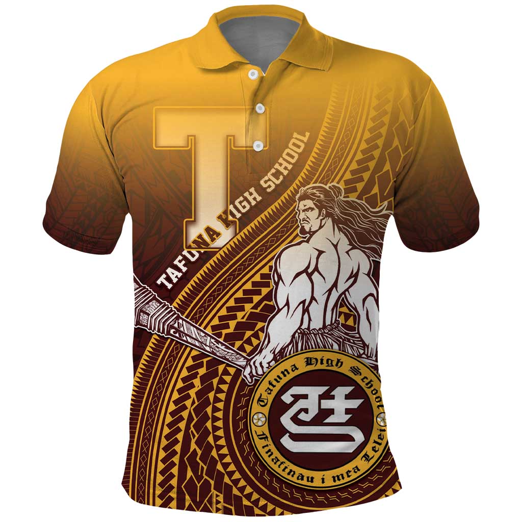 Personalized Tafuna High School Polo Shirt Polynesian Warrior