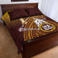 Tafuna High School Quilt Bed Set Polynesian Warrior