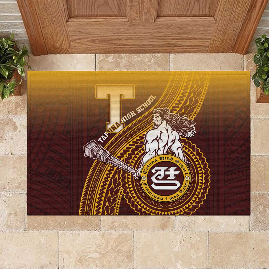 Tafuna High School Rubber Doormat Polynesian Warrior