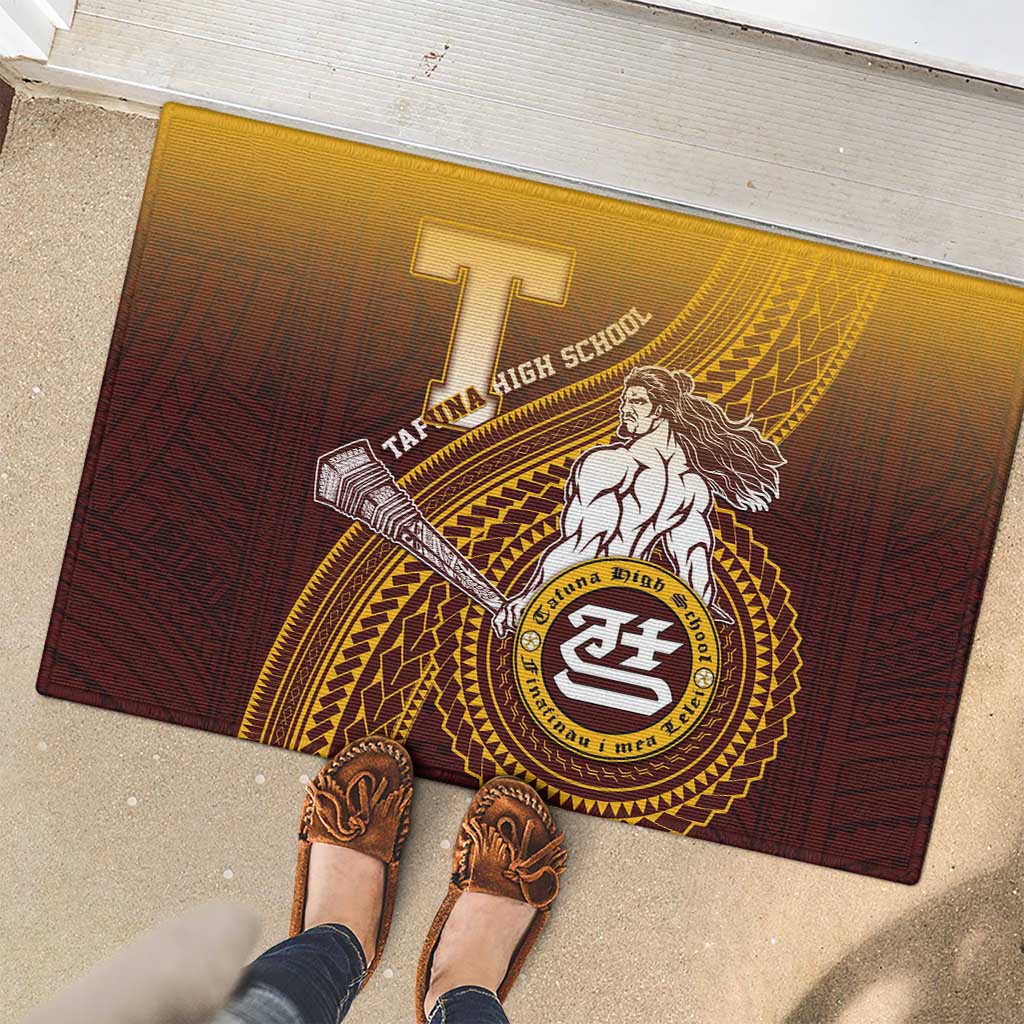 Tafuna High School Rubber Doormat Polynesian Warrior