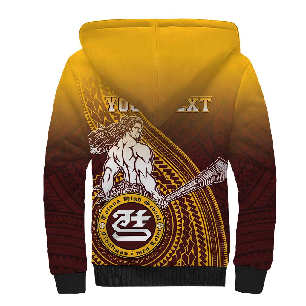 Personalized Tafuna High School Sherpa Hoodie Polynesian Warrior