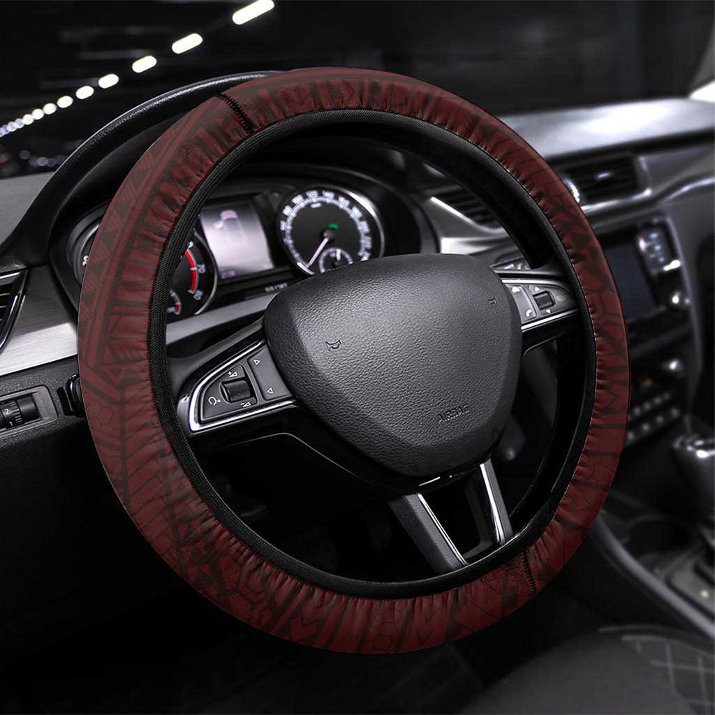Tafuna High School Steering Wheel Cover Polynesian Warrior