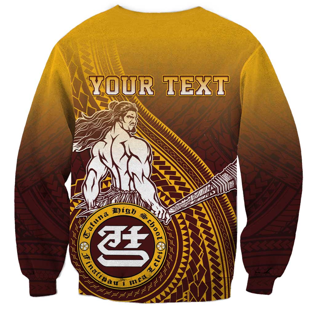 Personalized Tafuna High School Sweatshirt Polynesian Warrior