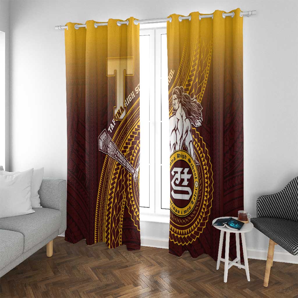 Tafuna High School Window Curtain Polynesian Warrior