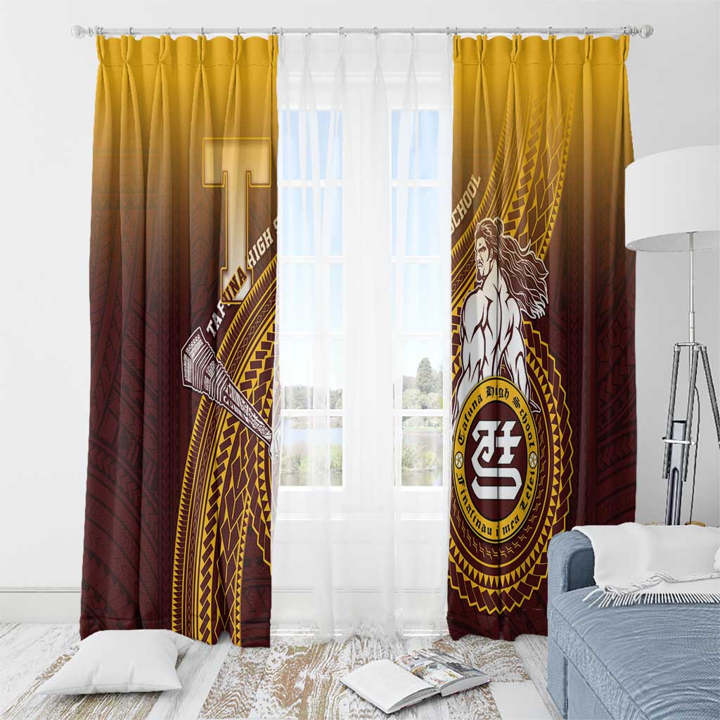 Tafuna High School Window Curtain Polynesian Warrior