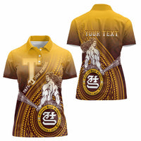 Personalized Tafuna High School Women Polo Shirt Polynesian Warrior