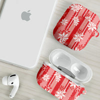 Hawaii Kakau Tribal AirPods Case With Red Tiare