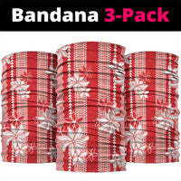 Hawaii Kakau Tribal Neck Gaiter With Red Tiare