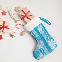 Hawaii Kakau Tribal Christmas Stocking With Blue Tiare LT05 - Polynesian Pride