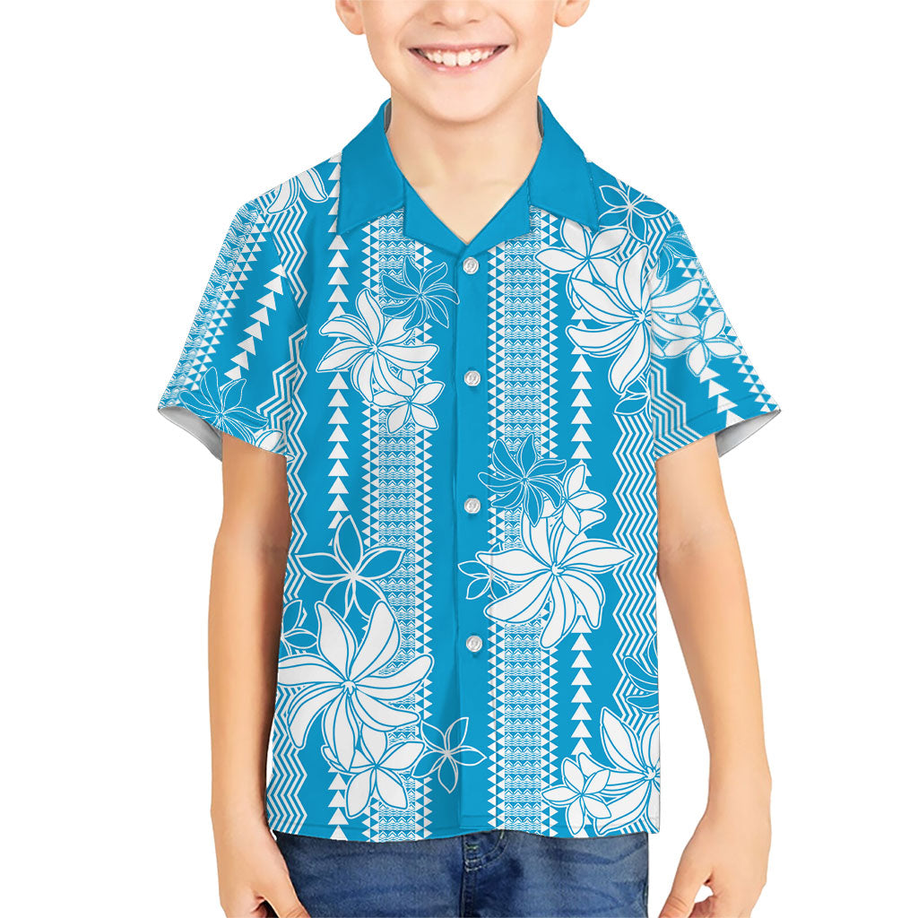 Hawaii Kakau Tribal Hawaiian Shirt With Blue Tiare
