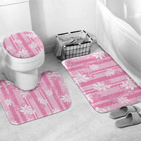 Hawaii Kakau Tribal Bathroom Set With Pink Tiare