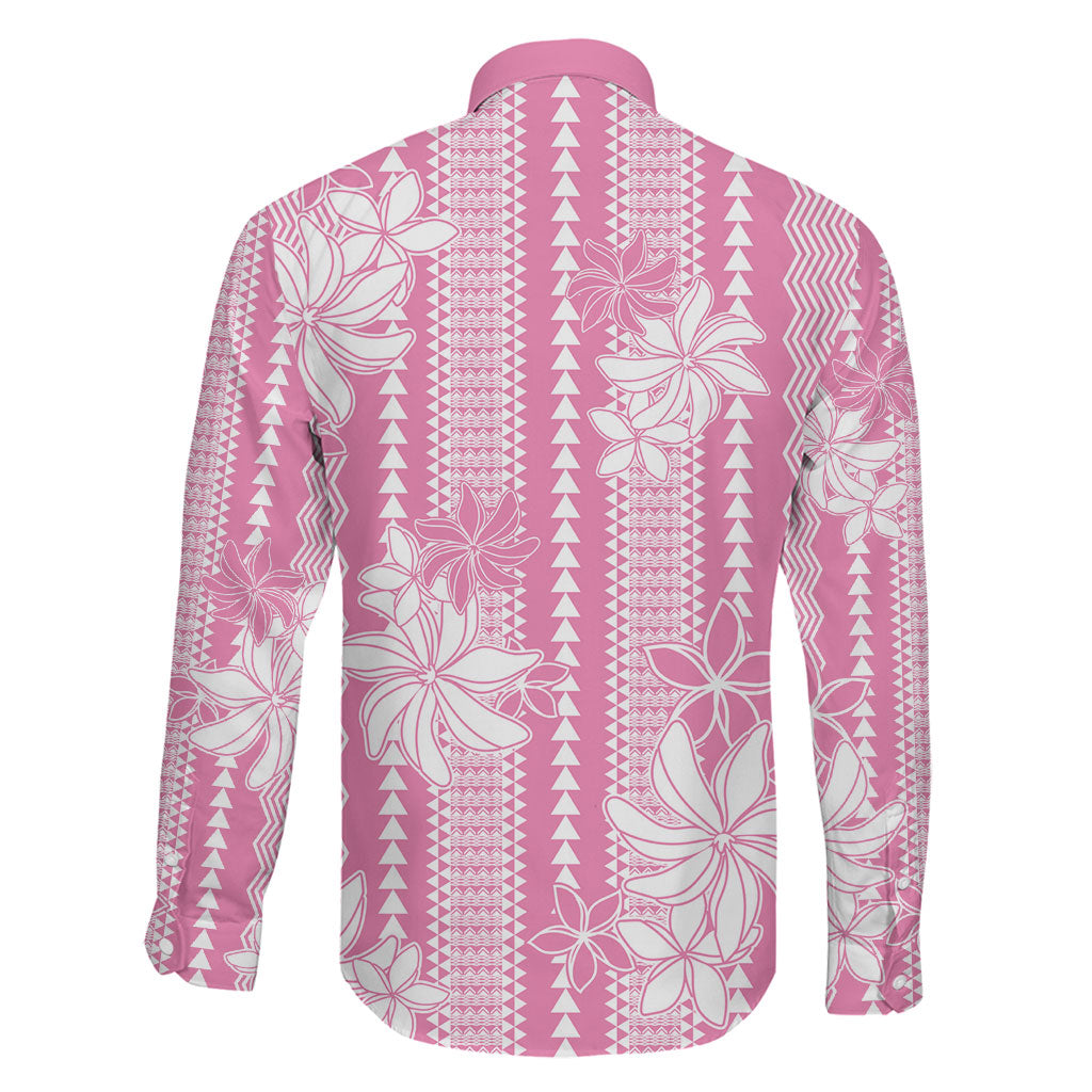 Hawaii Kakau Tribal Family Matching Mermaid Dress and Hawaiian Shirt With Pink Tiare