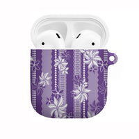 Hawaii Kakau Tribal AirPods Case With Purple Tiare