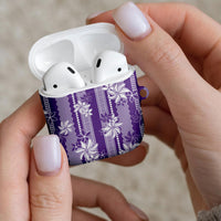 Hawaii Kakau Tribal AirPods Case With Purple Tiare